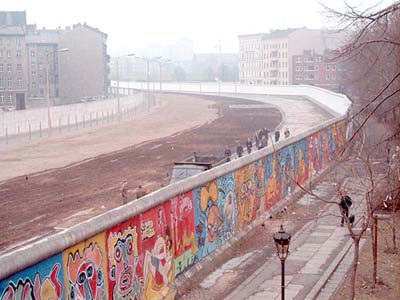 Image of the Berlin Wall in Germany. 